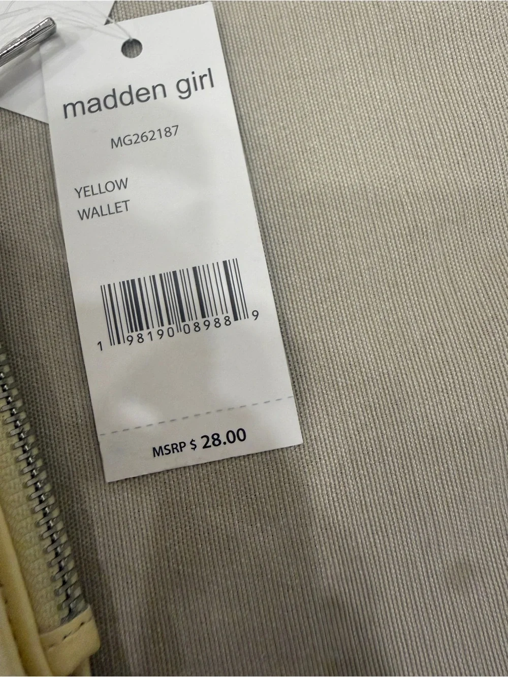 Hard to find! Madden Girl Yellow & White Striped Wallet with Blue Fish Print
